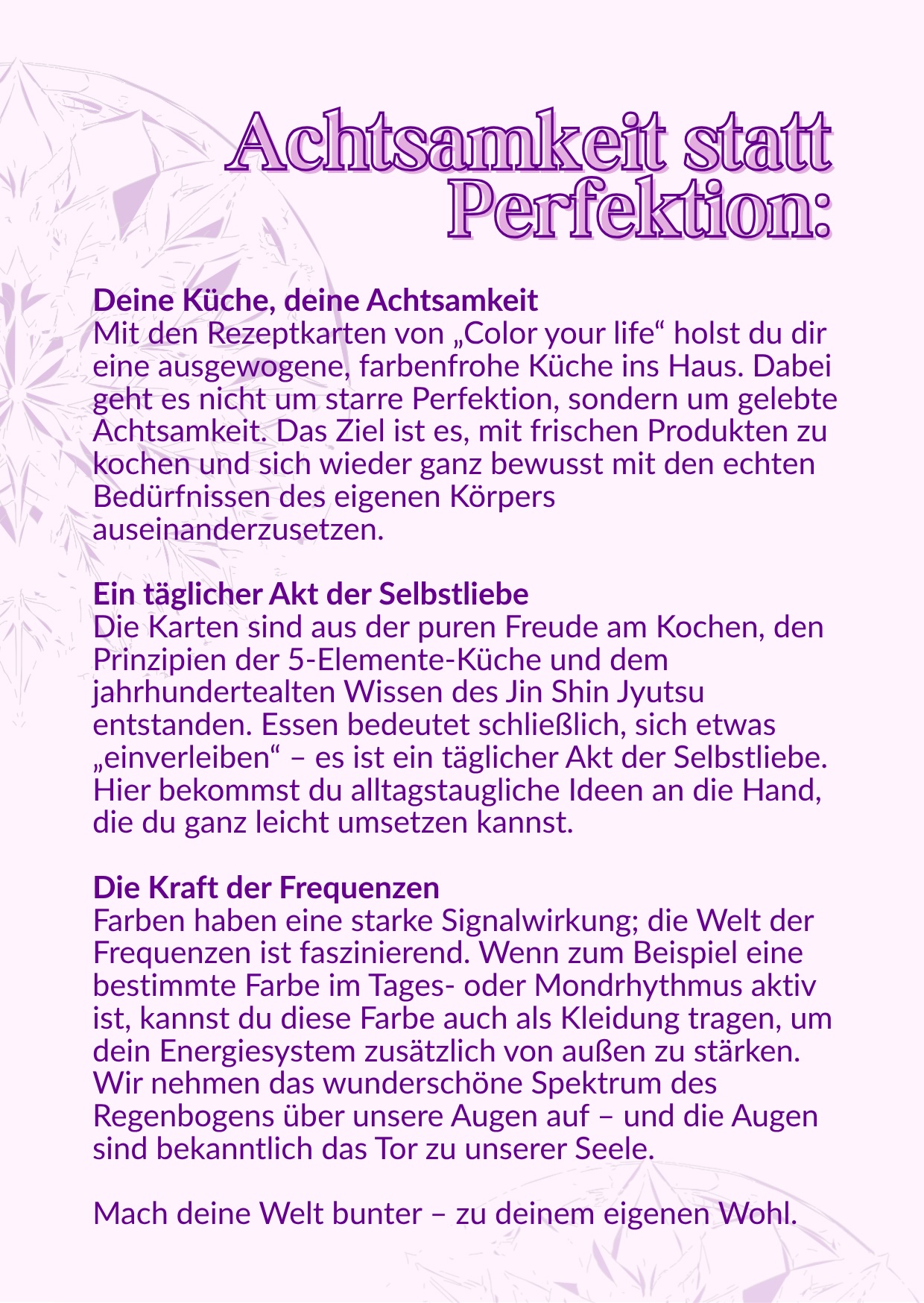 Rezeptkarten Achtsamkeit